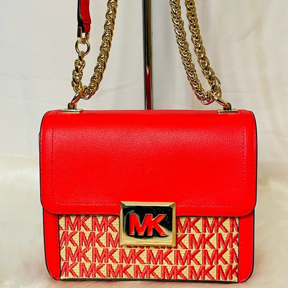 NWT Michael Kors Sonia SM SQR Shoulder Crossbody Bag Coral Reef